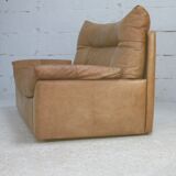Sofa by Michel Ducaroy, leather, 1978. Model Dianthus. Edited by Ligne Roset.