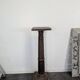Fluted column side table in oak with a square top.