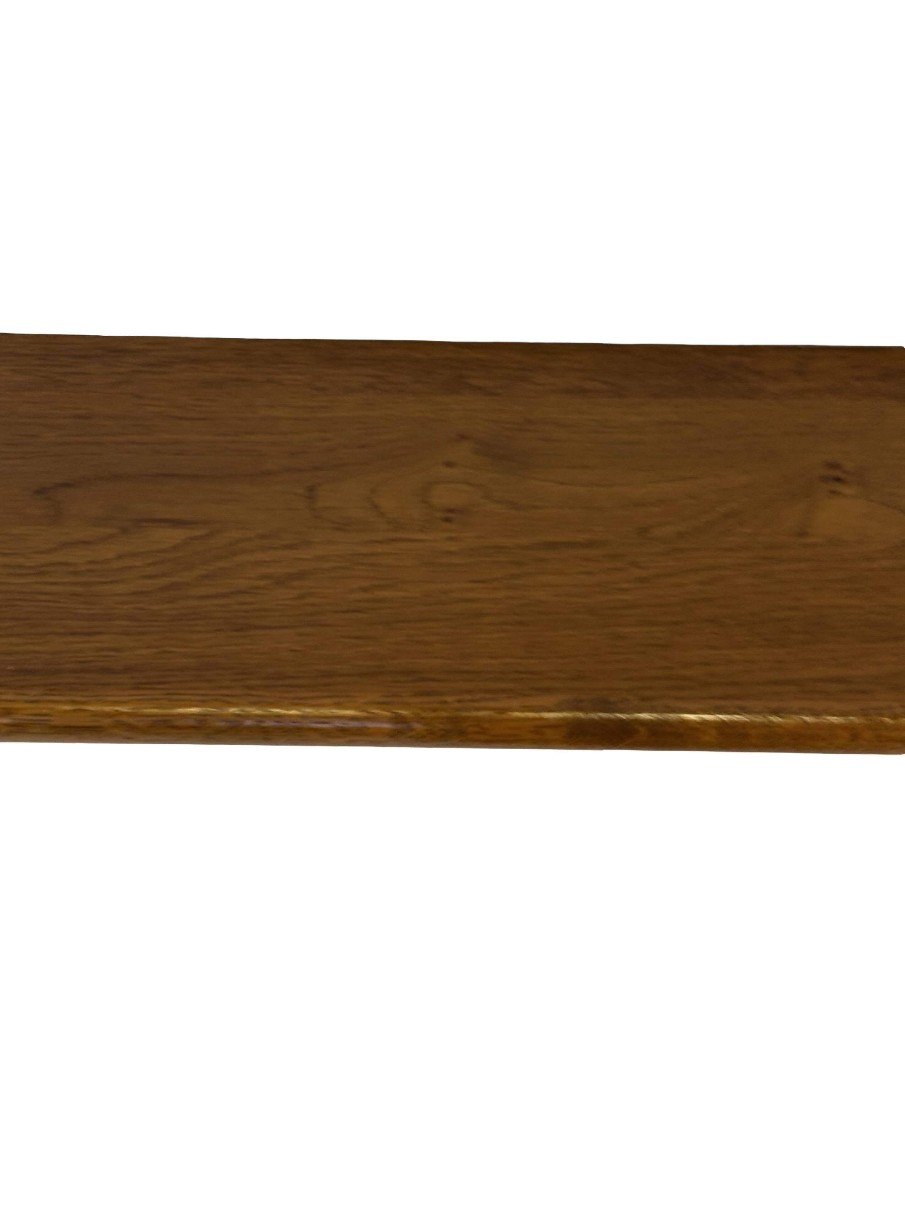 Vintage wall shelve rack bookshelf in oak wood minimalist