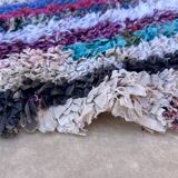 Moroccan carpet boucherouite colored - 94 x 202 cm