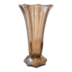 Vintage smoked glass Art Deco vase