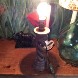 Pied de lampe en bois