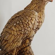 Statue d'aigle en plâtre vintage