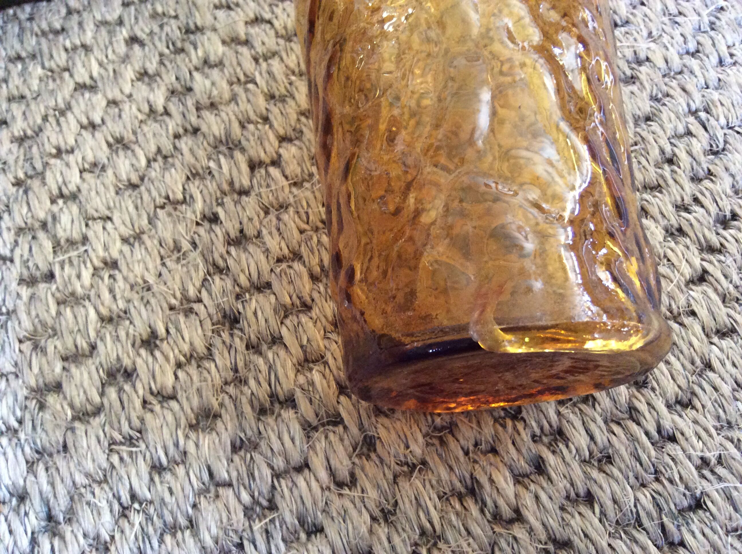 Series of 6 amber glasses