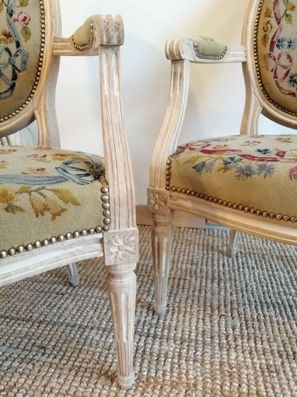 Pair of Louis XVI period armchairs