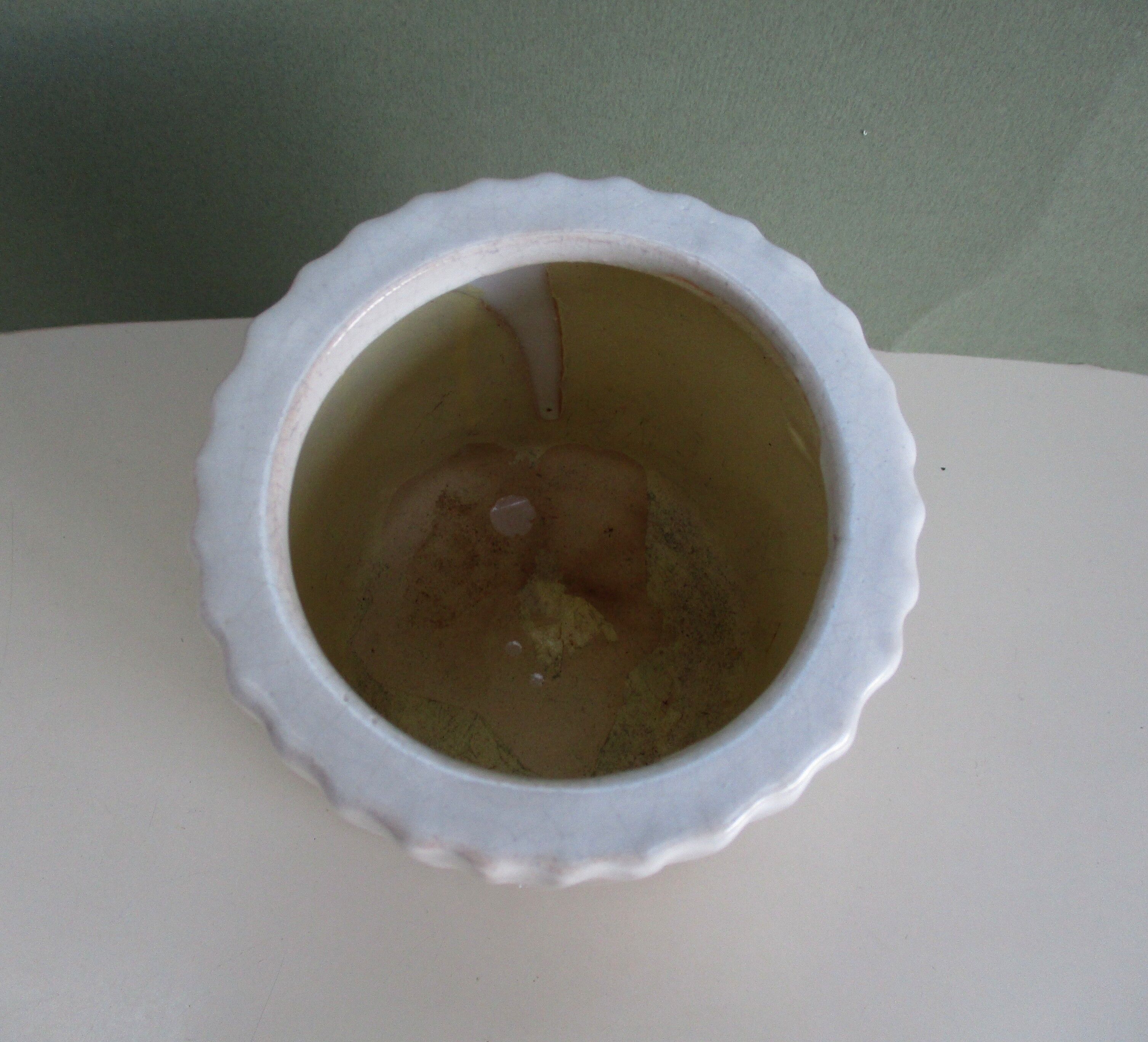Vase céramique craquelée cylindrique