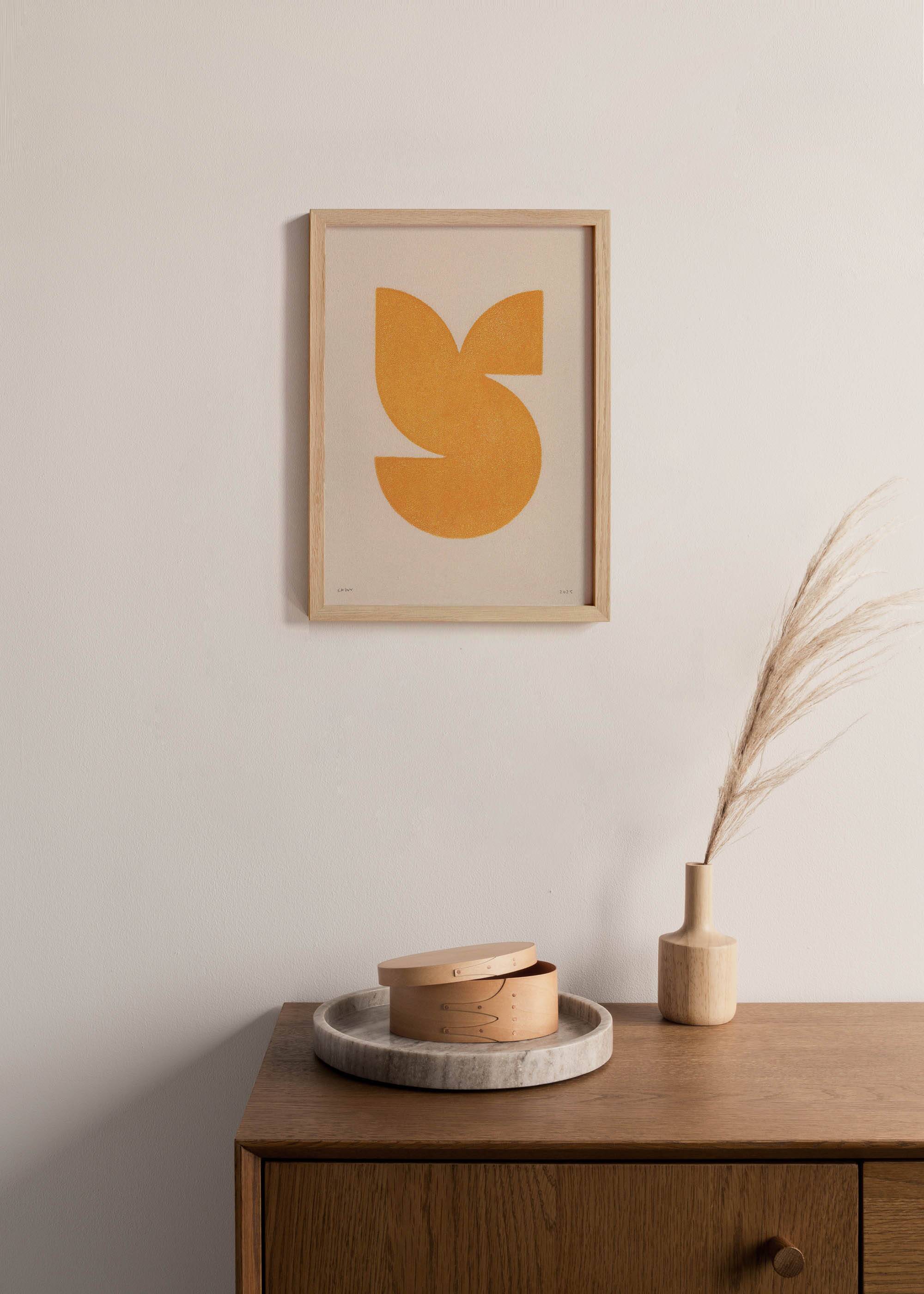 Painting on paper - b228 - abstract painting signed eawy