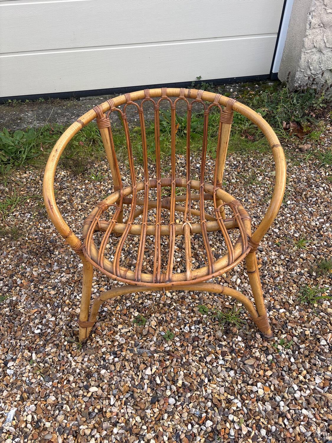 Vintage rattan armchair