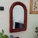 Vintage braided wicker mirror 72x47cm