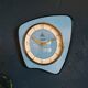 Vintage formica clock silent wall clock "DAM Electric Blue"