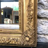 Louis-Philippe mirror 19th century, gold with gold leaf, mercury ice 102x77.5cm