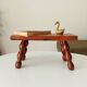 Vintage Bobbin Wood Plant Stool