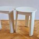 Pair of Midcentury Stools/Side Tables Trio, Olaf Von Bohr, Italy, 1970s