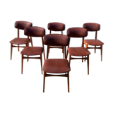 Set of 6 teak chairs