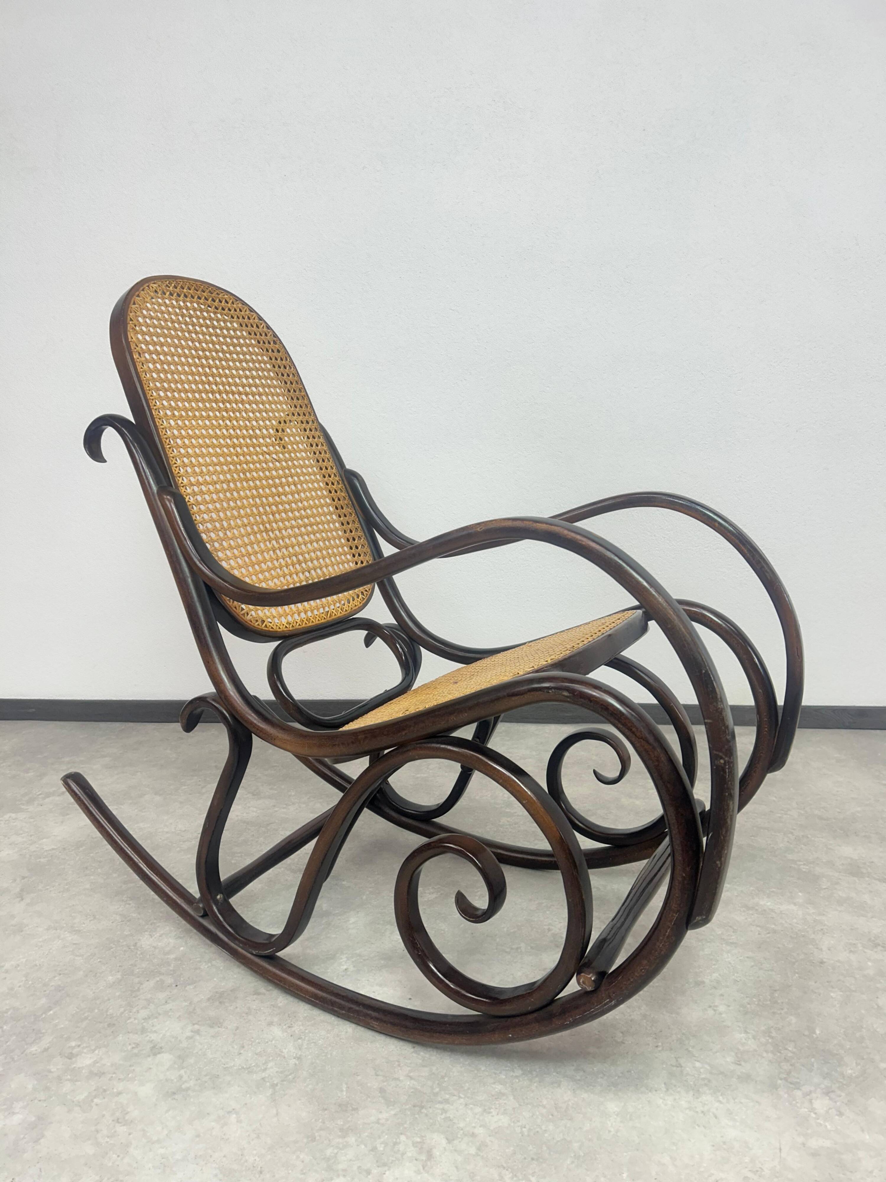 Bentwood rocking chair by Thonet