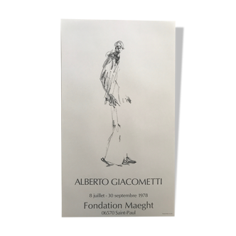 Exhibition poster by Alberto GIACOMETTI, Maeght Foundation, 1978