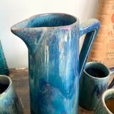 Rambervillers stoneware pitcher and cups