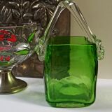 Blown glass bag vase