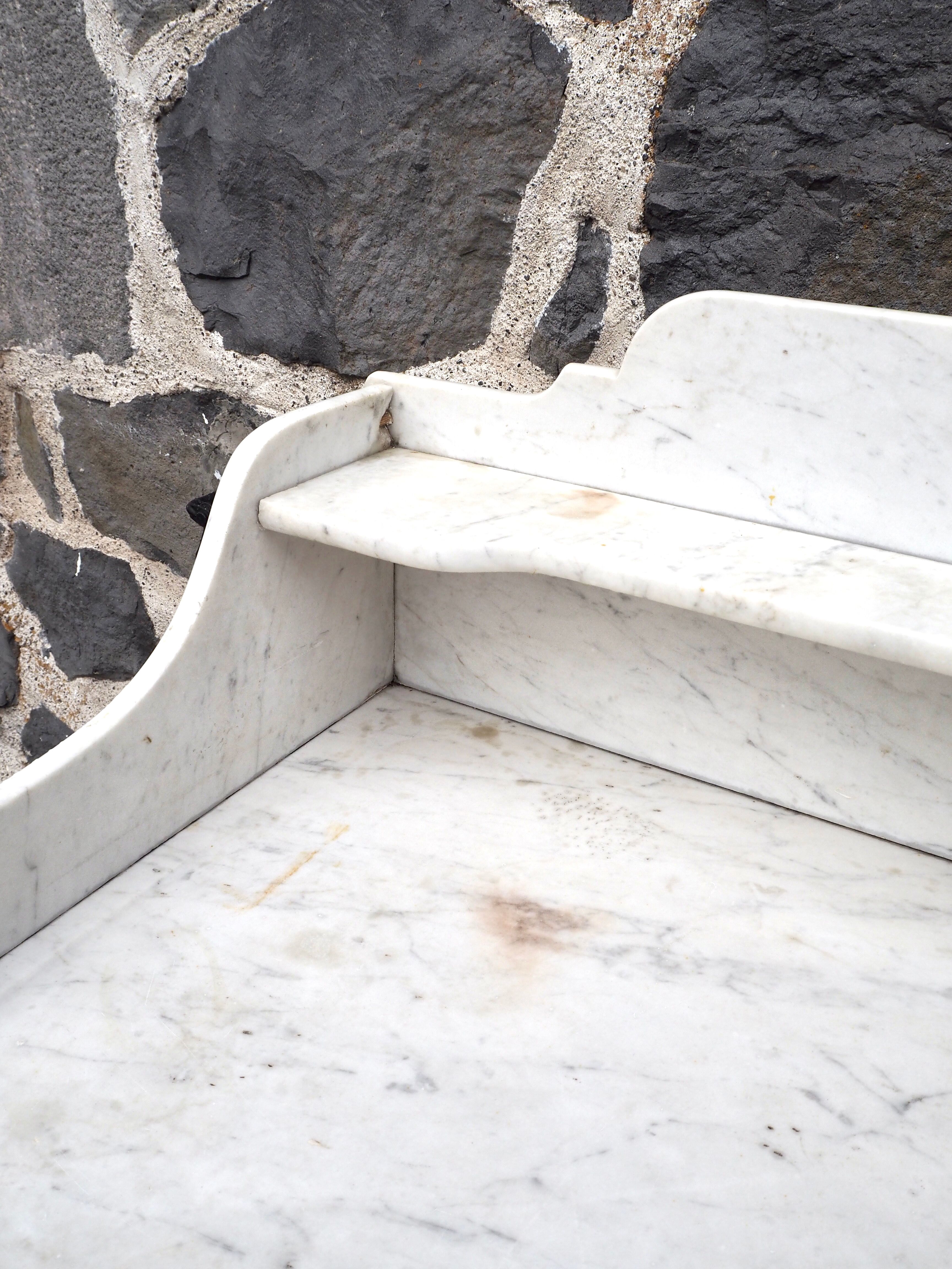 Wooden and marble toilet furniture