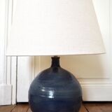Blue sandstone lamp foot signed La Borne