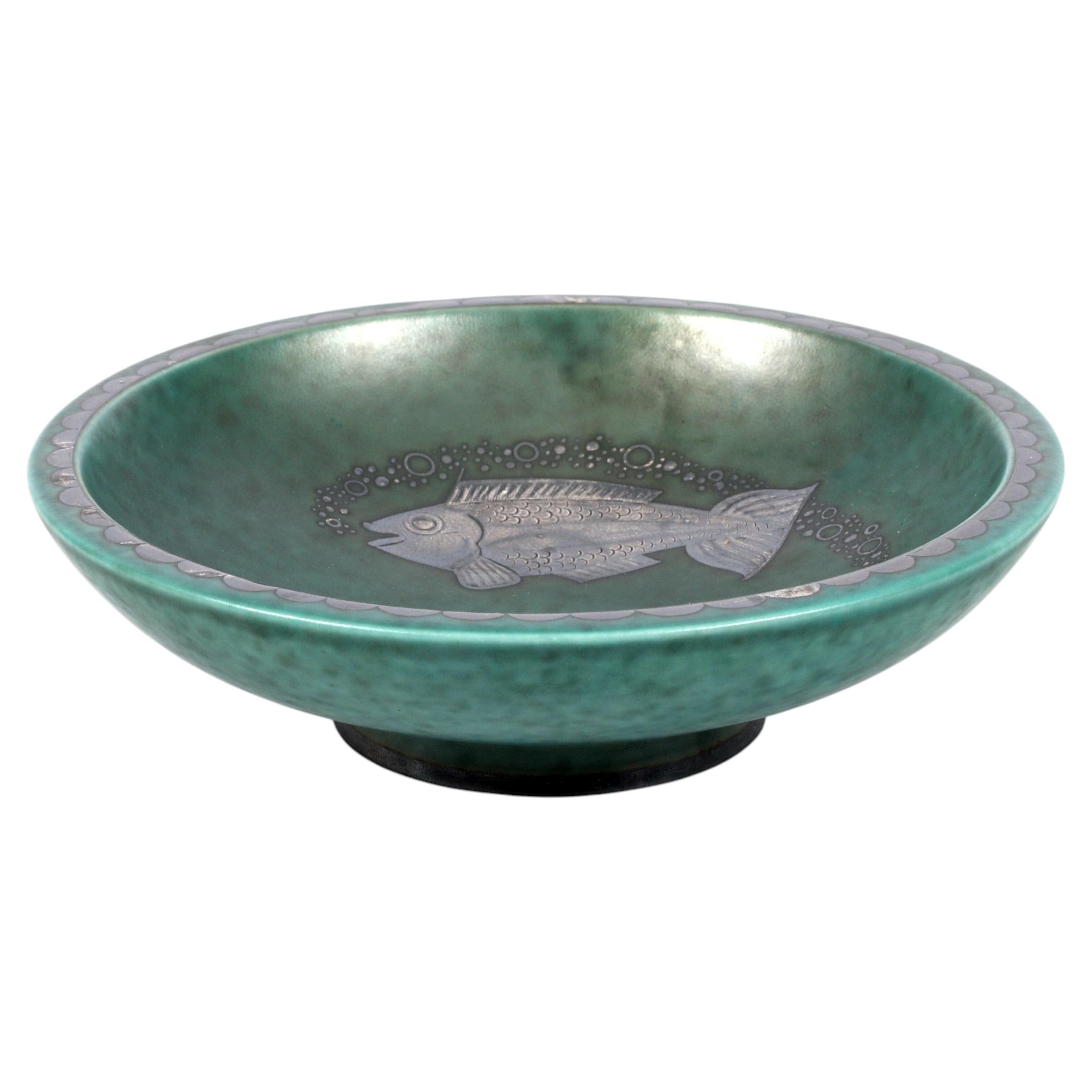 Wilhelm kage bol in ceramic argenta for gustavsberg sweden 1950s marked