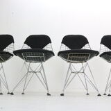 "DKR-2" Set of 4 Wire Chairs 'Bikini' by Eames for Herman Miller, 1960