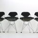 "DKR-2" Set of 4 Wire Chairs 'Bikini' by Eames for Herman Miller, 1960