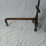 Bronze lily andirons