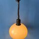 Suspension vintage champignon beige en verre acrylique