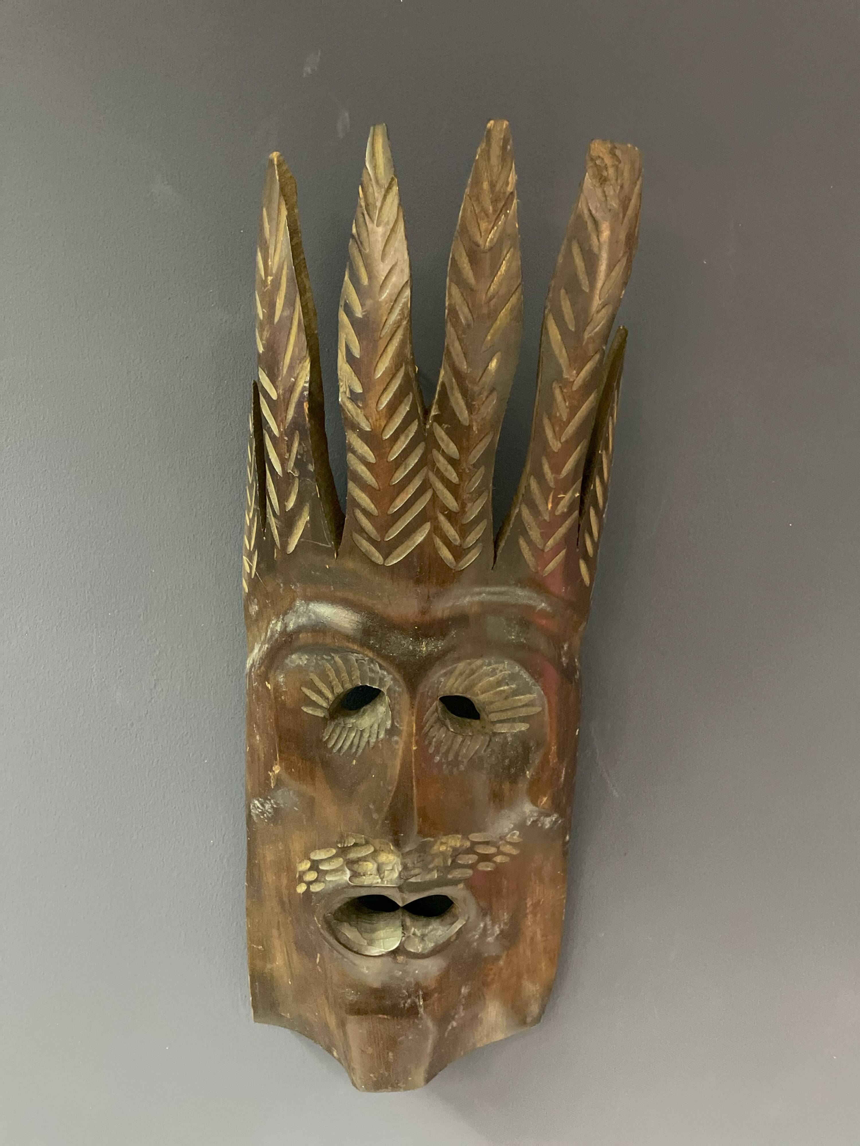 Wooden tribal mask