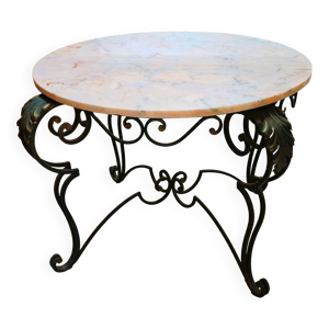 Table basse en marbre - fer