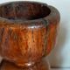 Pair of old brutalist turned solid wood candlesticks
