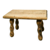 Small turned wooden stool footrest