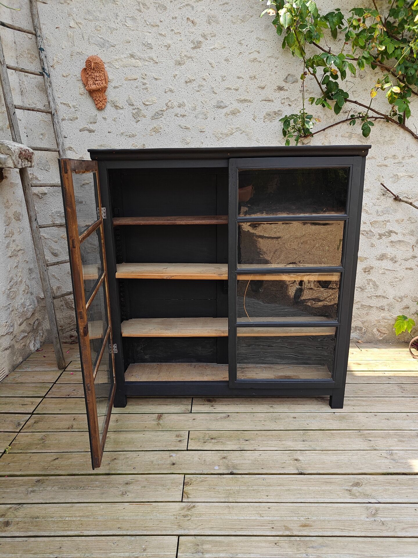 Restored antique display cabinet