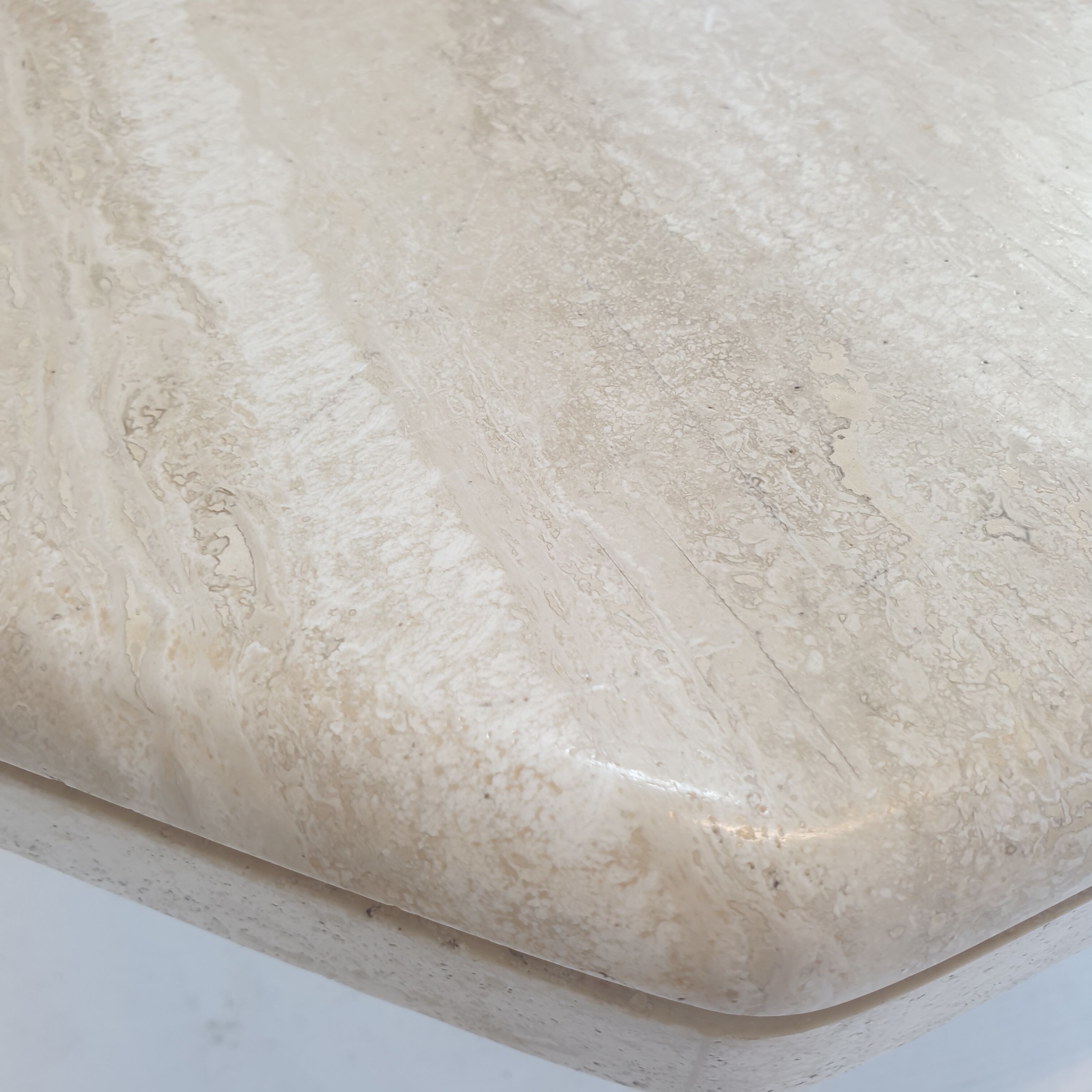 Italian travertine coffee table, 1980's