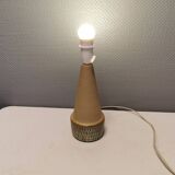 Handmade Beautiful partially glazed table lamp from Danish Søholm Ceramics, 1970s.
