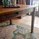 XXL solid oak farmhouse table 260x100 patinated two drawers