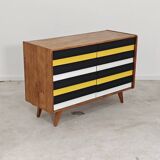 Buffet commode U453 jaune 8 tiroirs bois par Jiri Jiroutek pour Interier Praha 1960
