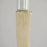 Scandinavian Studio Table Lamp in Carved Bone with Symbolic Decoration, c. 1950s–1970s