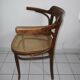 Fauteuil en bois et cannage