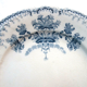 Flat plate Terre de Fer Saint Amand, Regency model, in blue