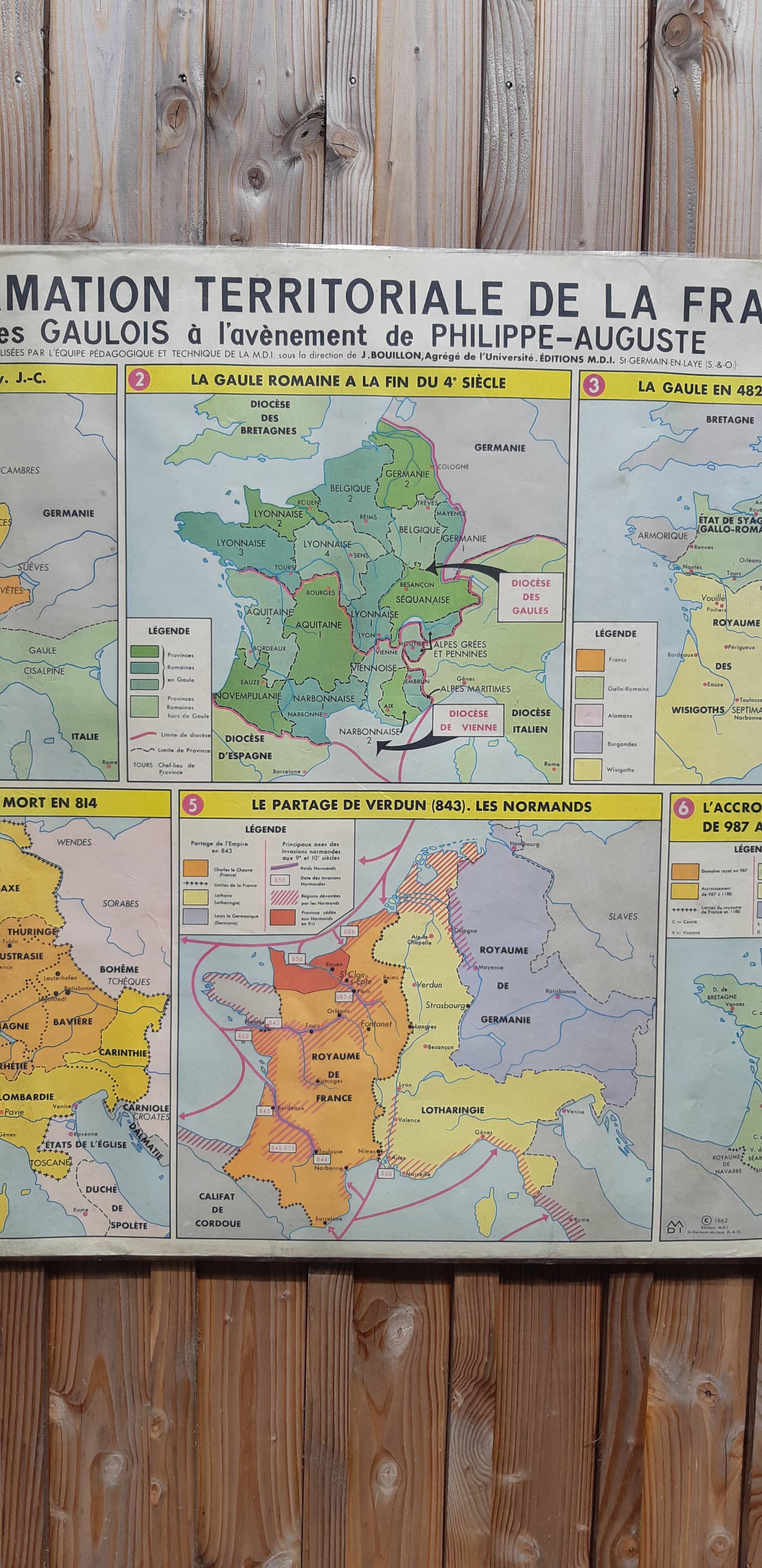 MDI school map "The territorial formation of France"