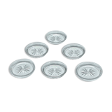 Six crystal coasters Baccarat