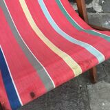 Deckchair convertible into a sun lounger
