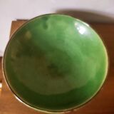 Green ceramic salad bowl