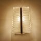 Pair of vintage 70s wall lights, chrome glass