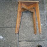 Vintage stool with compass feet