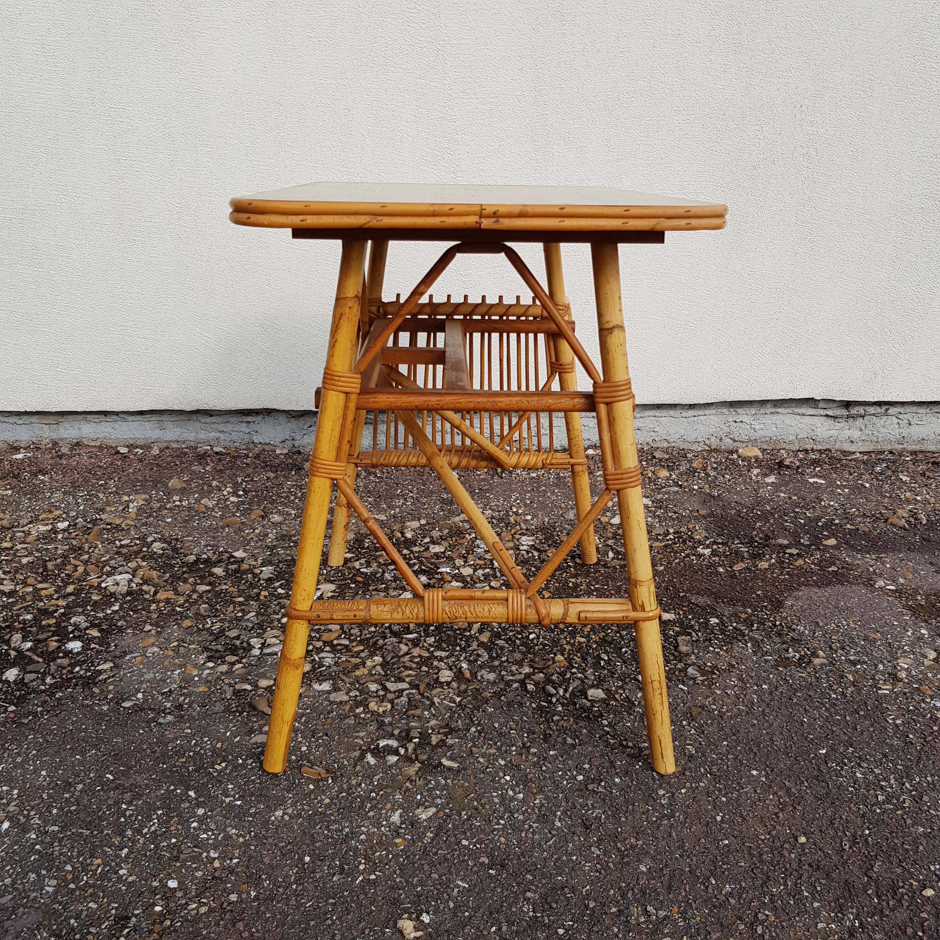 Children's rattan desk