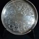 English service tray in engraved silver metal