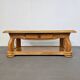 French solid oak coffee table 1970s